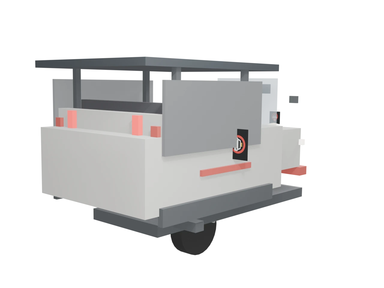 Illustration of a LaBar Mini tuk-tuk with a larger cabin than Oway.
